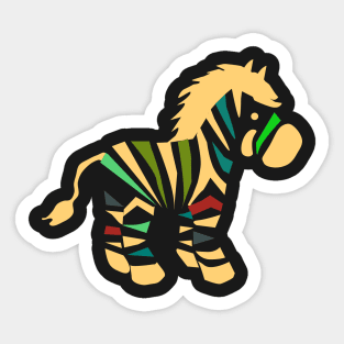 Multicolored zebra Sticker
